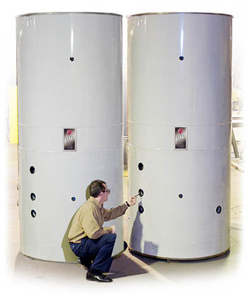 Vertical Water Storage Tanks Jacketed and Insulated